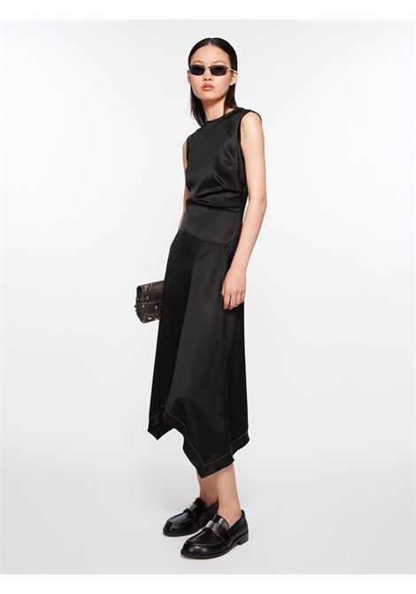 abito satin sleeveless donna nero in acetato ACNE STUDIOS | A20734900